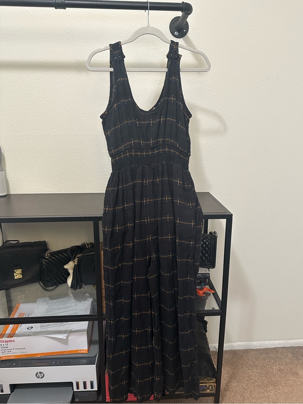 Ace & Jig Black Sleeveless Jumpsuit with Subtle Stitching
